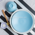 Bamboo Design Ceramic Plate Fruit Plate Dinnerware Set